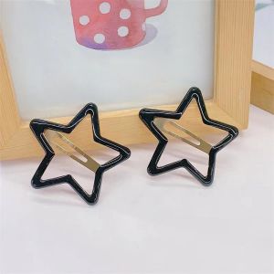 กิ๊บติดผมดาวห้าแฉกดาวห้าแฉกขนาดใหญ่หน้าม้าข้างคลิปสําหรับผู้หญิงแบบเรียบง่ายใหม่