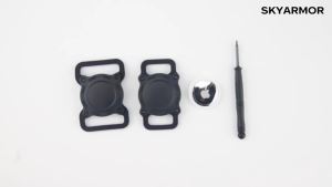 Giá đỡ cổ áo cho mèo AirTag Chống nước Vỏ bảo vệ khóa 4 trục cho mèo và chó nhỏ Giá đỡ AirTag chống mất an toàn cho vòng cổ thú cưng Phù hợp với hầu hết các kích cỡ cổ áo