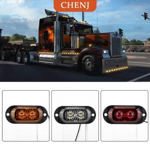 [COD] CHENJ 12V 24V รถบรรทุกไฟ LED ด้านข้างรถบรรทุกรถบรรทุกรถบรรทุกเครื่องหมาย E8จุดสะท้อนแสงรถตู้โคมไฟกวาดล้างสำหรับรถบรรทุก RV รถบัสเรือ