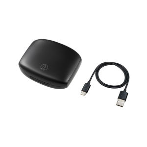 Audio-Technica ATH-AC5TW Wireless Open-Ear Earphones Deep Bass Volume Control Lightweight - Black/Beige