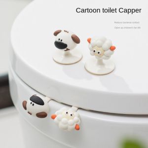 ANBIHE Cartoon Animals Cartoon Toilet Lid Lifter Self-Adhesive Non-slip Toilet Lifting Device Creative Anti-dirty Toilet Bowl Lifter Water Closet
