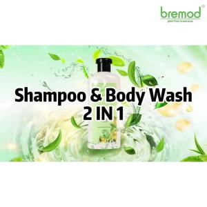 BREMOD Tea Tree Oil Shampoo & Body Wash For Dandruff, Dry Hair, and Itchy Scalp Moisture 400ml BR-X012