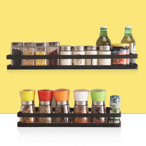 (Ready Stock)Excellent Kitchen Spice Rack Wall-mounted Morden Seasoning Organizer Space Saver Sauce Holder Wall Mounted Punch Free Shelf Storage Rak Dapur Dipasang Dingding Simpanan Rak