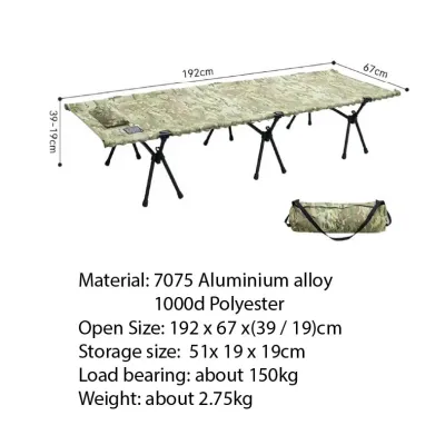 CampBoost DEFTHIKE All In One Military Cot Bed Tent Katil Lipat Khemah Camping Waterproof Tent Camping Tent Bed Camping