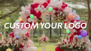 10 Inch 2.3g Customized Advertising Balloons - Personalized Monochrome Logo and Text - Perfect for Birthday Parties Weddings and Company Celebrations (100)