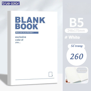 Sổ Gáy Thẳng BlankBook 128 Trang Giấy Kẻ Ngang Chống Lóa Bìa Màu Pastel Sổ Ghi Chép B5 Phong Cách Hiện Đại