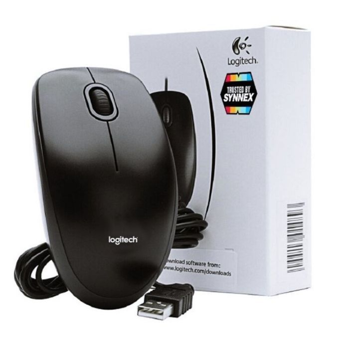⚡️เม้าส์ยูเอสบี⚡️ Logitech B100 Optical Mouse USB (Black) ความละเอียด ...