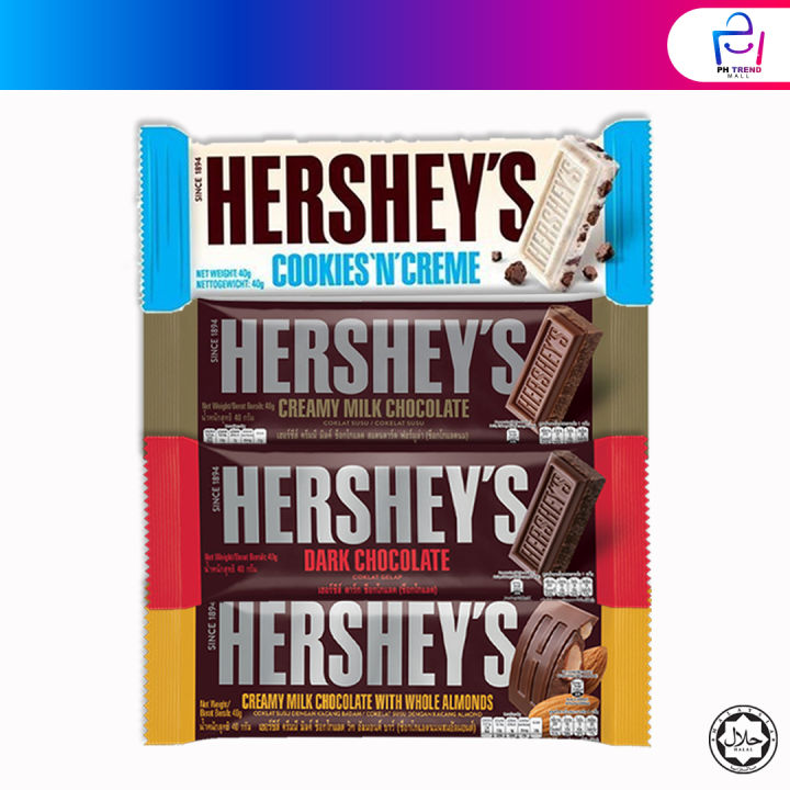 Hershey's Creamy Milk Chocolate Bar (Milk Chocolate / Milk with Almond ...