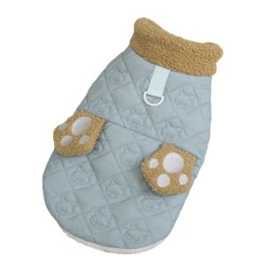 MAKERVY Winter Dog Warm Clothes Windproof Plush Dog Vest Coat Fashion Adjustable Dog Hiking Jacket for Small Medium Dog