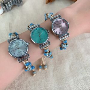 Popular woven ceramic bracelet watch fresh literary disc ins niche simple fashion temperament versatile jewelry