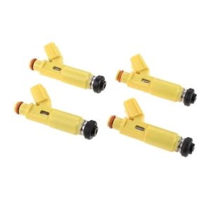 4Pcs Car Fuel Injectors FJ639 23209-28050 23250-28050 2325028020 232500H010 297-0004 for Toyota RAV4 2001-2003 2.0L L4
