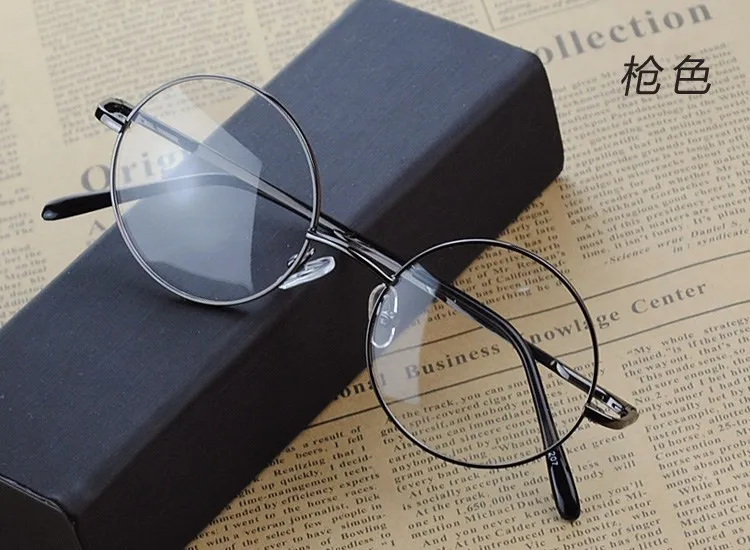 100~-400 Finished Myopia Glasses Men Women Students Literary Retro Round  Glasses Nearsighted Glasses