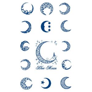 Semi-permanent Pectin Tattoo Sticker 18x11cm (15Day) 15 Hari Dark Blue Tattoo Magic Tattoo Tatu Pektin Series GZ1811-Series Tattoo