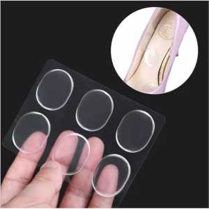 Insole Gel Silikon Bulat 6Pcs Sepatu / Transparan Shoe Pad / Insole Sandal Sepatu Lembut