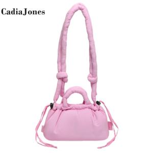 กระเป๋าสะพายไหล่บุผ้าฝ้ายหลากสีสำหรับผู้หญิงพร้อมกับสายปรับได้กระเป๋าถือสะพายข้างเหมาะสำหรับการช้อปปิ้งและการเดินทาง