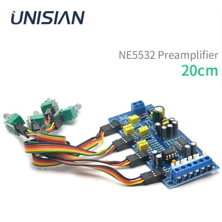 UNISIAN Tone Board NE5532 OP-AMP HIFI Preamplifier Bass Treble Volume ...