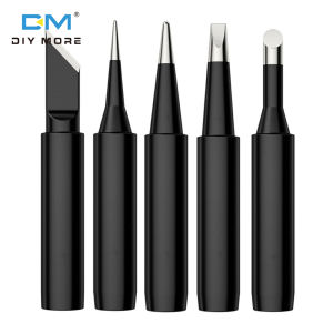 Diymore 5 cái mỏ hàn Bộ Đầu Đen Kim Cương oxy-miễn phí đồng tip thay thế Dụng Cụ Đầu Mũi Phụ kiện cho hầu hết 936 trạm