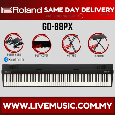 Roland GO-88PX Full Size 88 Keys Digital Piano w/Keyboard Stand Bench Cover - ( GO88PX / GO-PIANO 88 / GOPIANO88 )
