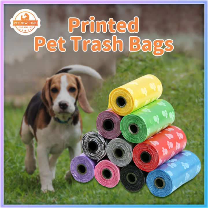 Pet New Land .Pet Trash Bag Dog&Cat Poop Bag Printed Cleaning Supplies
