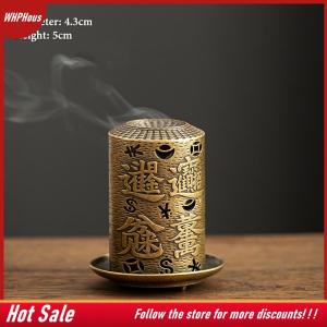 【COD】🔥🔥🔥 Vintage Alloy Incense Burner Stick Holder Three Legged Hollow Out Mini Sandalwood Censer Incense Burner Home Decoration