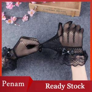 [PAM] Phụ Nữ Cổ Điển Sheer Ngắn Ren Găng Tay Cô Dâu Găng Tay Cưới Derby Tea Party Cổ Tay Chiều Dài Hoa Găng Tay Cho Bữa Ăn Tối Ưa Thích Trang Phục Phụ Kiện Găng Tay