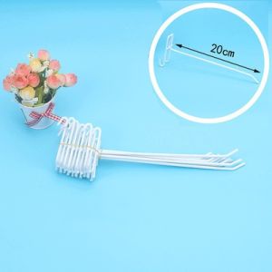 10Pcs White Screen Hook Store Screen Hanging Sachet Rack Metal Coated Wire Hook Home Storage Hook