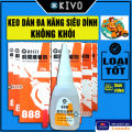Keo Dán Đa Năng Siêu Dính 888 KHÔNG KHÓI - Keo Dán Dày/ Keo Dán Gỗ/ Keo Dán Nhựa/ Keo Dán Mica - Keo Dán Sắt, Dán Kim Loại, Dán Gốm Sứ, Dán Nhựa, Dán Cao Su Chai Dạng Lỏng - Keo Dính Đa Năng Kivo. 