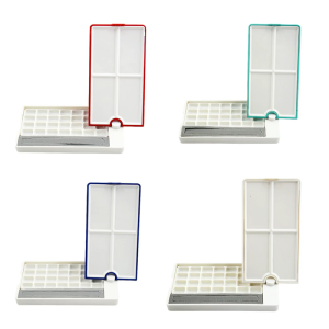 Empty Watercolor Palette Watercolor Tray Palette Roating Empty Watercolor Half Pans for Acrylic and Oil Painting