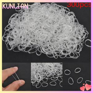 [KUNLIAN] ยางรัดผมถักเปียที่มัดผมด้วยเชือกผูกผมแบบยืดหยุ่น300ชิ้น