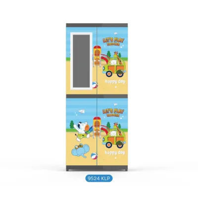 JUMBO LEMARI PAKAIAN PLASTIK NAIBA MSC FIT CERMIN SUSUN 4 MODERN - FULL KUNCI [NABFIT]