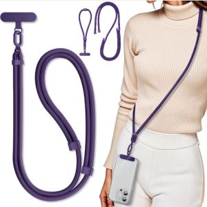 MIIQNUS Adjustable Length Mobile Phone Lanyard Neck Hanging Switchable 3-in-1 Phone Chain Rotating Buckle Wrist Strap Crossbody Phone Strap Men Women
