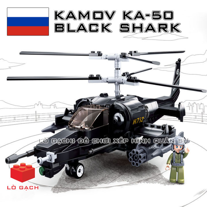Bộ xếp hình Trực thăng tấn công Kamov Ka-50 Black Shark quân đội Nga