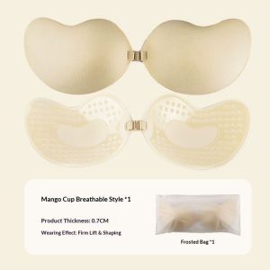 JJT Mango Cup Breathable Silicone Bra Pad for Seamless Lift and Support Anti-Slip & Invisible Underwear