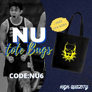 National University (NU) Bulldogs Black and White Canvas Tote Bag