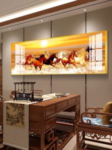 Tranh Treo Tường Phòng Khách - Tranh Phong Thủy Mã Đáo Thành Công - Chất Liệu Tráng Gương - Giá Tại Xưởng