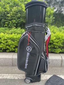 Túi Gậy Golf Mercedes Cover Nắp Cứng Tiện Lợi Khi Đi Máy Bay Chất Liệu Da Bóng Chống Nước Tốt Có Bánh Xe Tay Kéo Chắc Chắn Tặng kèm Khóa Số An Toàn