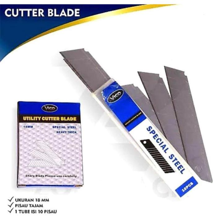 Cutter Indo 10PCS Refill Isi Pisau Cutter VICO Besar - Serep Serap Cuter - Isi ...