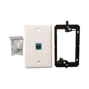 Ethernet Wall Plate Female Pass Through Outlet Panel for Networks Connectors Single/Double Port TV Cable Wall Plate
