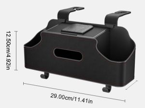 SEAMETAL 6 In 1 Car Back Seat Storage Box Multifunctional Tissue Holder Cup Holder Seat Back Car Organizer