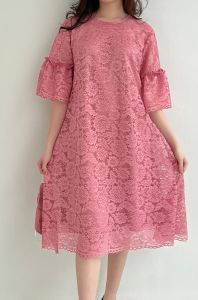 Ken-135B Gaun pesta elegan Dress kondangan Midi Wanita Dress Pesta Premium Korea look Style full Brokat Mewah