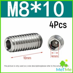 MM สกรู ตัวหนอน หกเหลี่ยม ปลายตัด สแตนเลส 304 เกลียวมิล หยาบ M8 Flat-End Set Screw