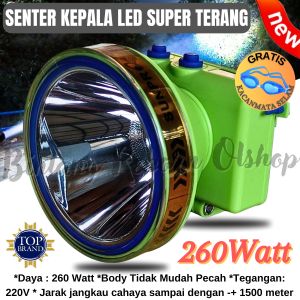 Senter Kepala Super Terang Sunpro S-8961 / Senter Kepala Selam 260 Watt / Senter Kepala 260 Watt Super Terang / Senter Kepala Anti Air / HeadLamp Super Terang / HeadLamp 260 Watt