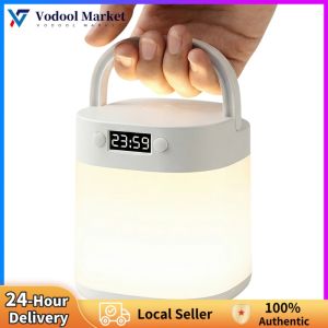 Kids Bedroom Night Light with Touch Control and Clock for Safe Nighttime Illumination