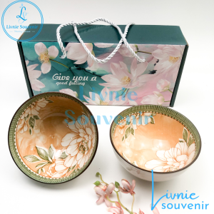 Souvenir mangkok set Japanesse Style ISI 2 l Hampers Mangkok Set Jepang l Hadiah l mangkuk keramik