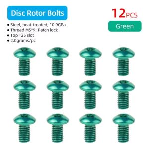 PLLEWY M5x9mm Bicycle Disc Brake Rotor Bolts Steel Material T25 Torx Steel Bolts Disk Brake Bolts