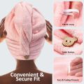 2 Pack Microfiber Hair Towel Wrap & Hair Accessories- Thicken Super Absorbent Hair Turban Towel for Women- Quick Drying Curly, Long, Thick Wet Hair- Anti Frizz, Ultra Soft, 26" x10“. 