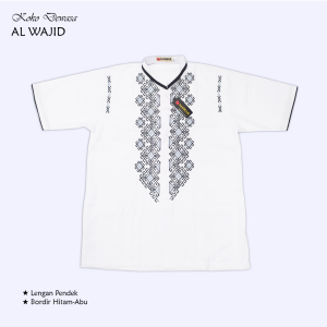 Baju Koko Pria Putih Lengan Pendek / Atasan Koko Pria Bordir / Koko Putih