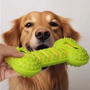 Pet Bone Shape Teeth Chew Toy Soft Rubber Bite-resistance Grinding Chewing Toys for Small Dogs Training Pet Supplies