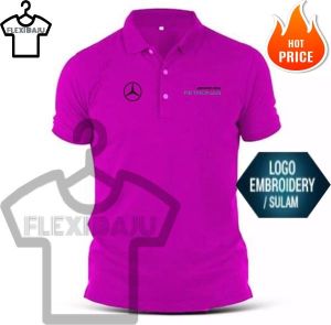 Embroidery Logo Sport Car Racing  Streetwear Collared T-Shirt For Men/Women With Regular Cutting Code Merpet02