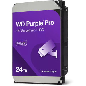 Western Digital 24TB WD Purple Pro 7200 rpm SATA III 3.5" Internal Surveillance Hard Drive